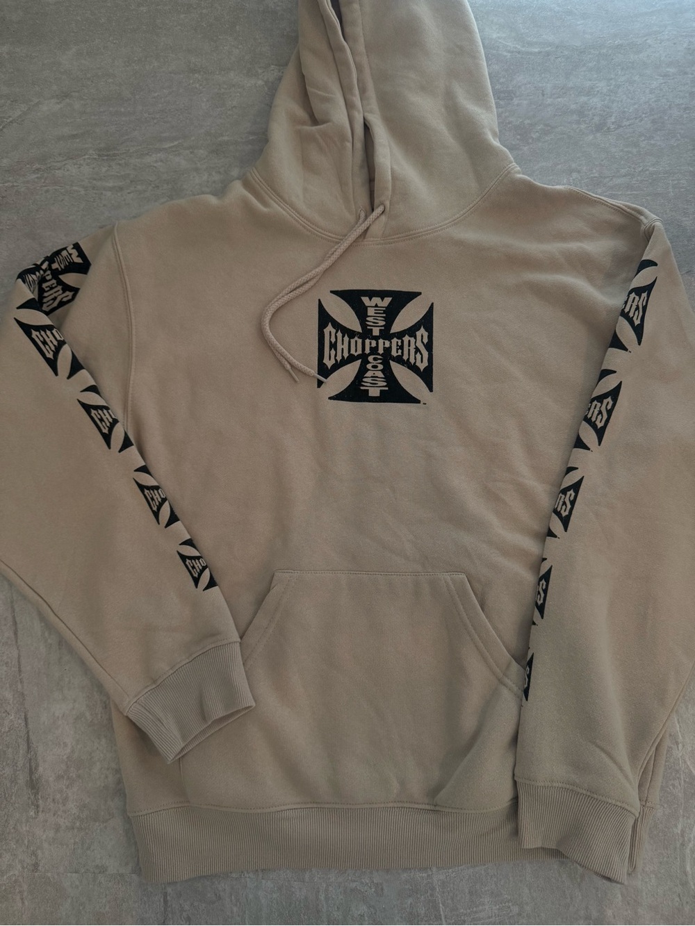 West Coast Choppers Tan Logo Pullover Hoodie
